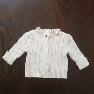 Ralph Lauren Baby Girl Cable Knit Cardigan